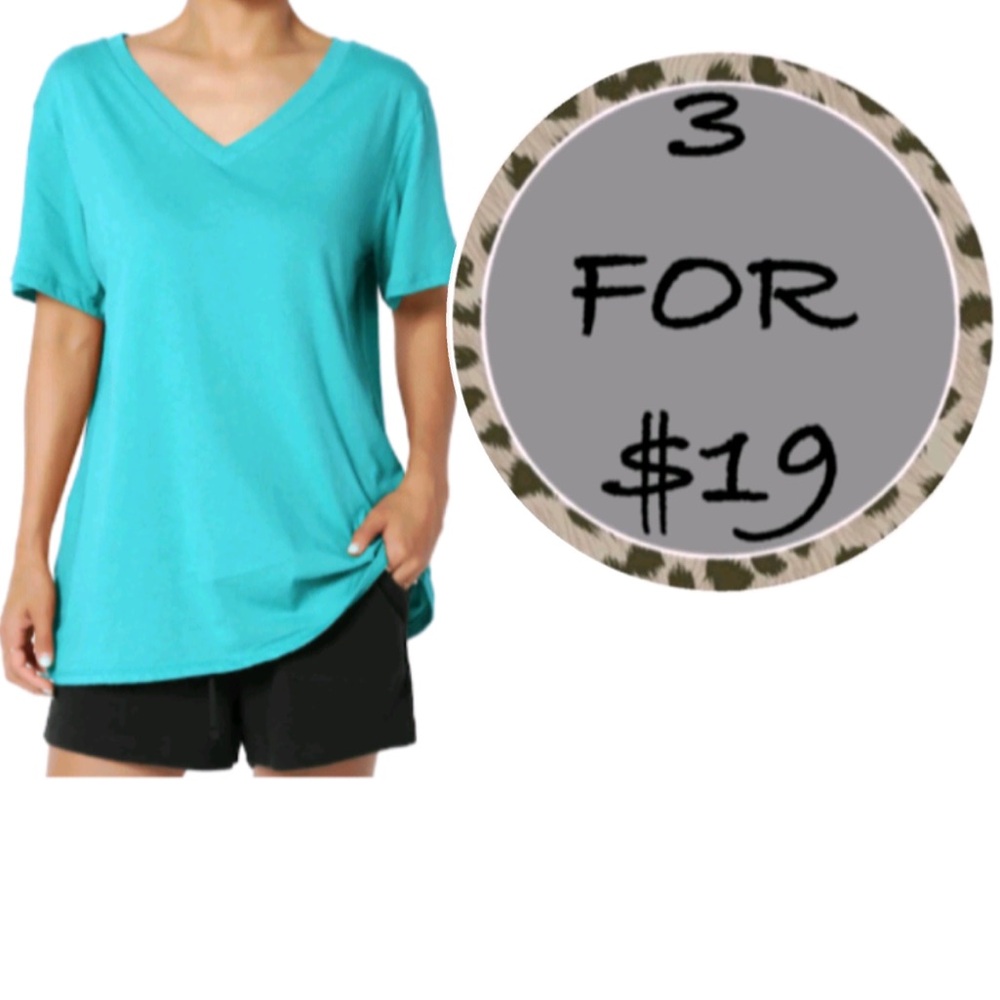 3/$19 NWT Heimish USA short sleeve vneck Tshirt tunic top